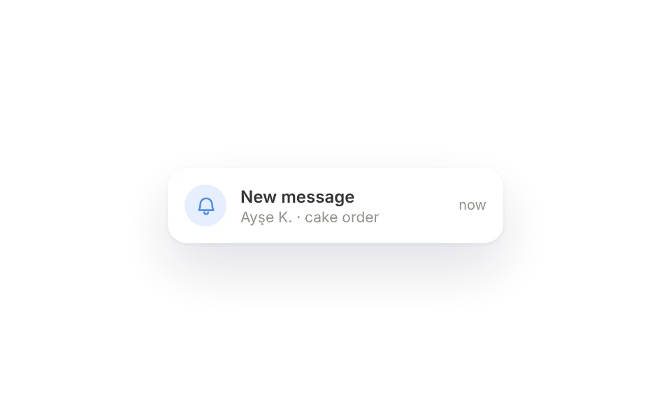 Notification: new message from Ayşe K.