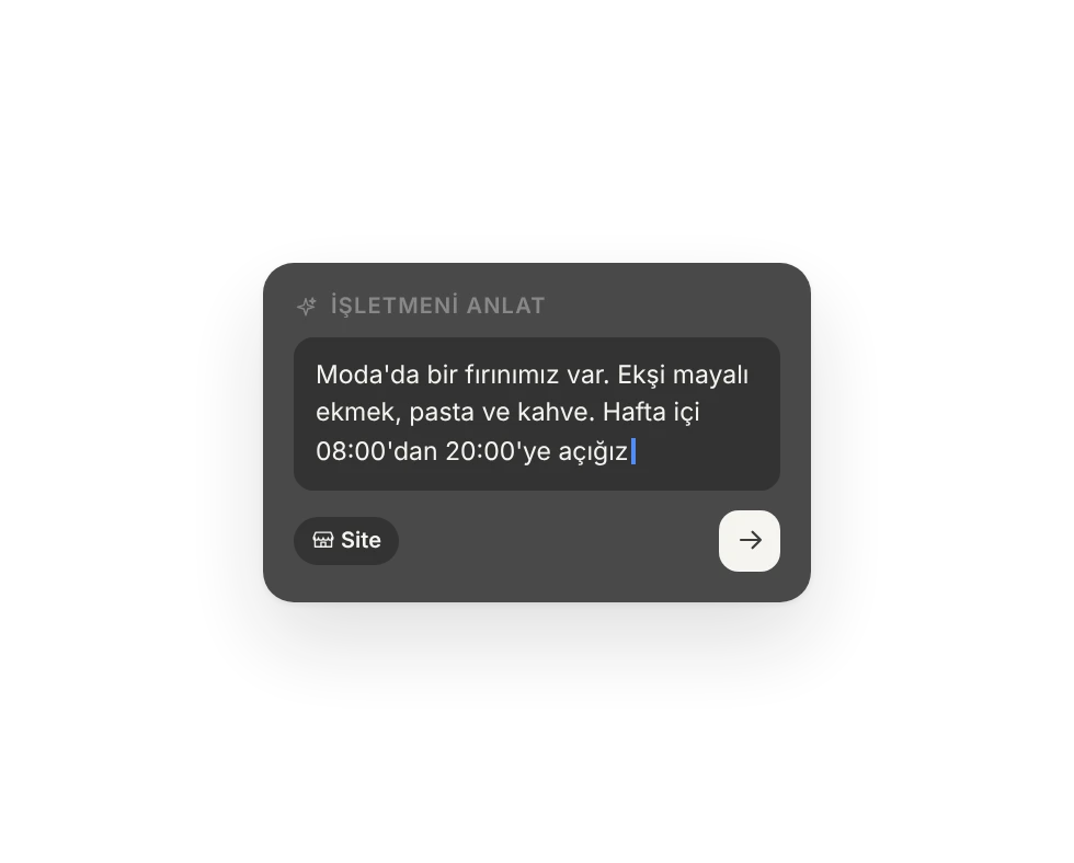 Asistana yazılan mesaj: Moda'da bir fırın, ürünleri ve çalışma saatleri