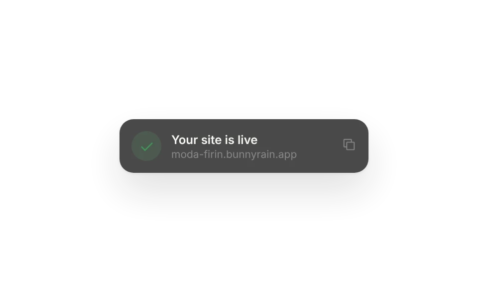 Notification: the site is live at moda-firin.bunnyrain.app