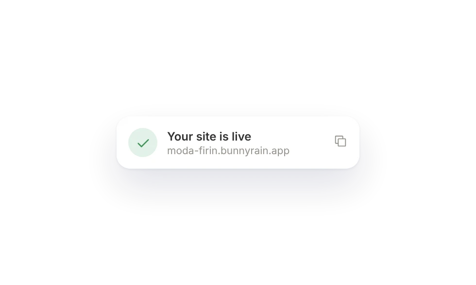 Notification: the site is live at moda-firin.bunnyrain.app