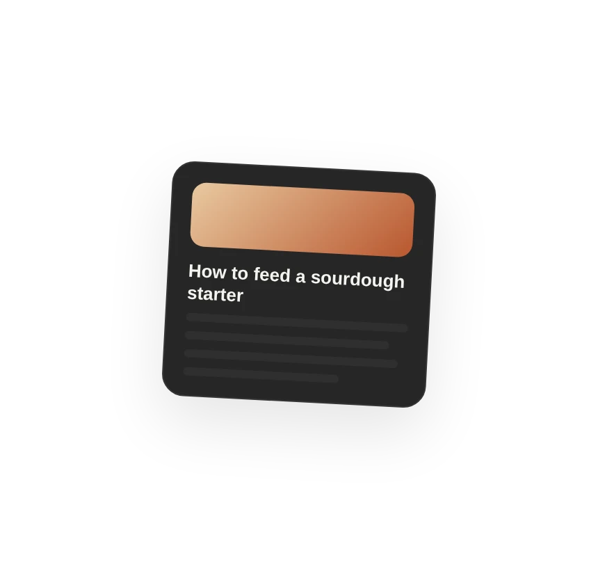 Blog post card: How do you feed a sourdough starter?