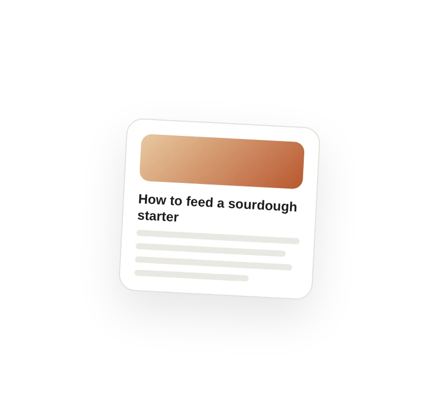 Blog post card: How do you feed a sourdough starter?