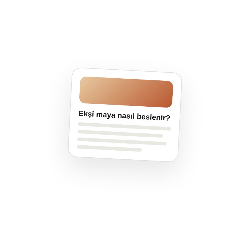 Blog yazısı kartı: Ekşi maya nasıl beslenir?