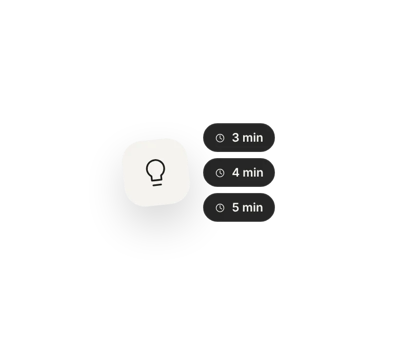 Tactics you can apply in three, four and five minutes