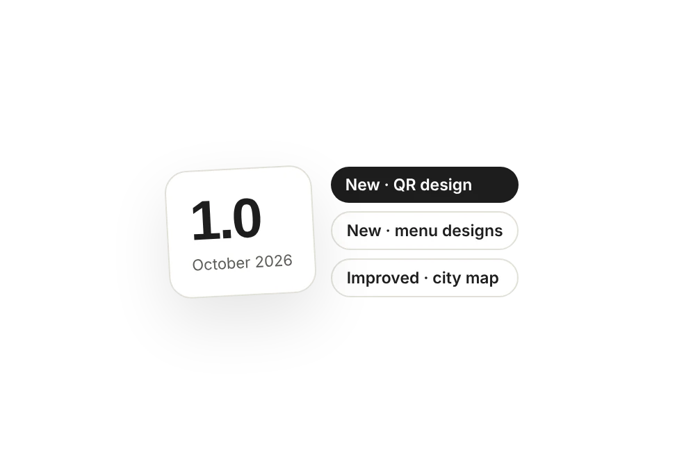 Version 1.0: new QR design, new menu designs, improved province map