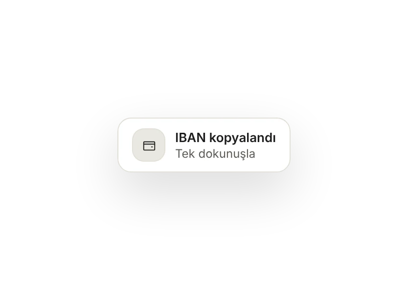 Bildirim: IBAN kopyalandı