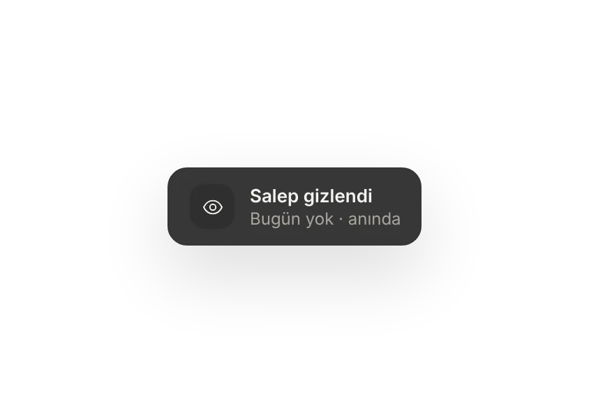Bildirim: biten kalem gizlendi